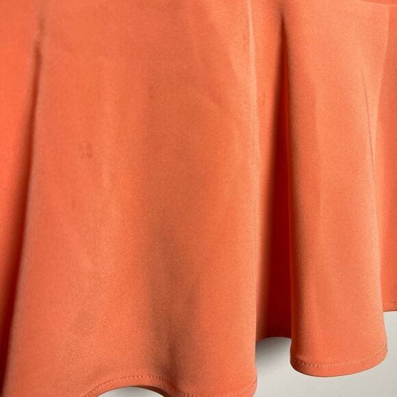 CLEARANCE! Orange Nha Khanh Mesh Shoulder Peplum Blouse Size 2 EUC - Picture 8 of 8